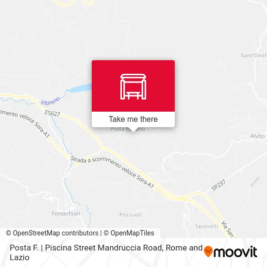 Posta F. | Piscina Street Mandruccia Road map