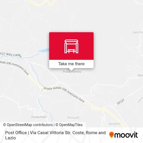 Post Office | Via Casal Vittoria Str. Coste map