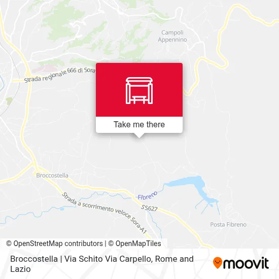 Broccostella | Via Schito Via Carpello map