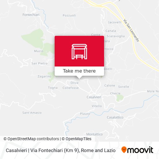 Casalvieri | Via Fontechiari (Km 9) map