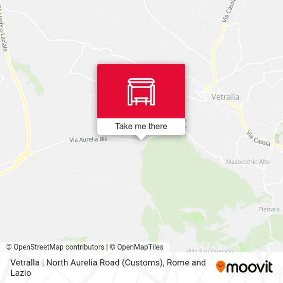 Vetralla | North Aurelia Road (Customs) map