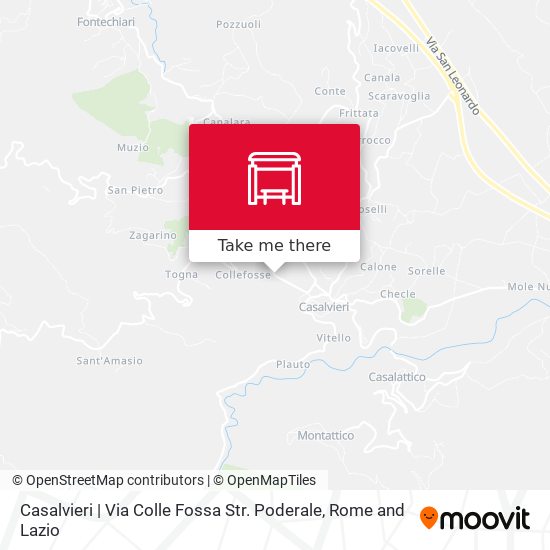 Casalvieri | Via Colle Fossa Str. Poderale map
