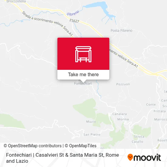 Fontechiari | Casalvieri St & Santa Maria St map