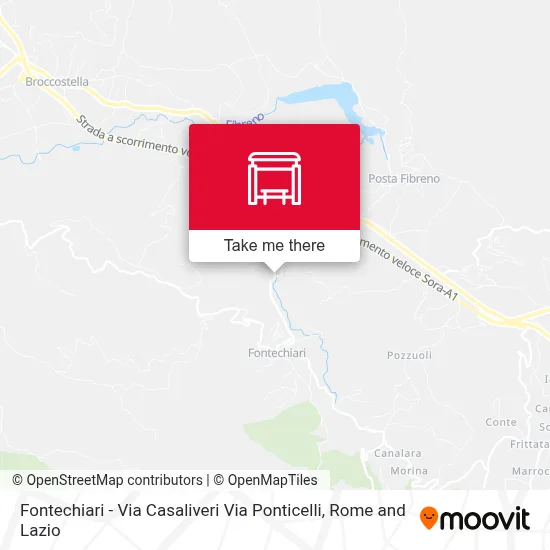 Fontechiari - Via Casaliveri Via Ponticelli map