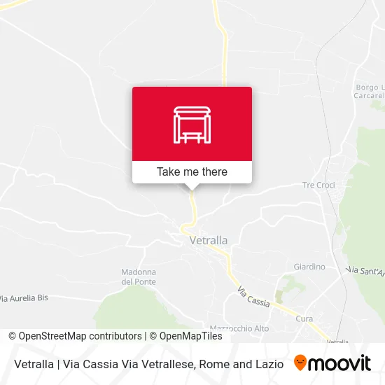 Vetralla | Cassia Street Vetrallese Street map