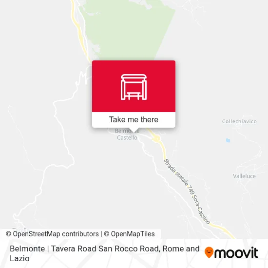 Belmonte | Tavera Road San Rocco Road map