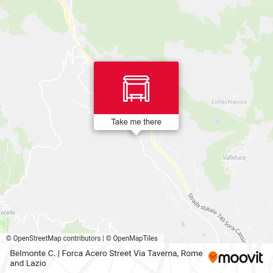 Belmonte C. | Forca Acero Street Via Taverna map