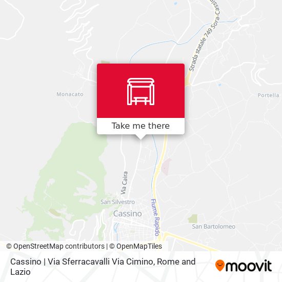 Cassino | Via Sferracavalli Via Cimino map