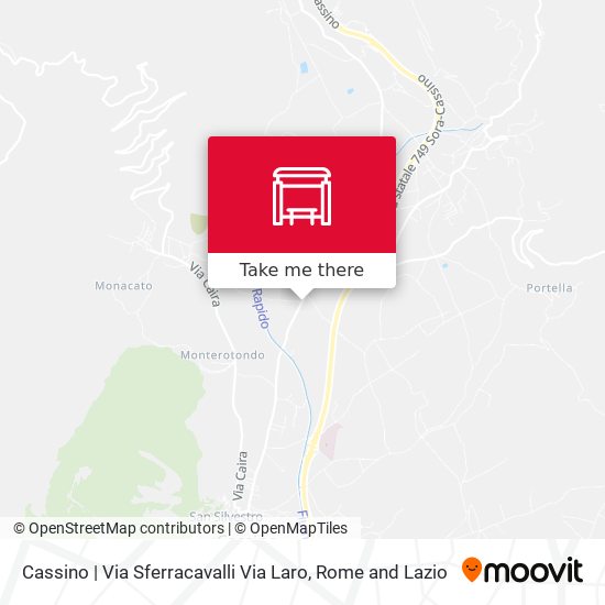 Cassino | Via Sferracavalli Via Laro map
