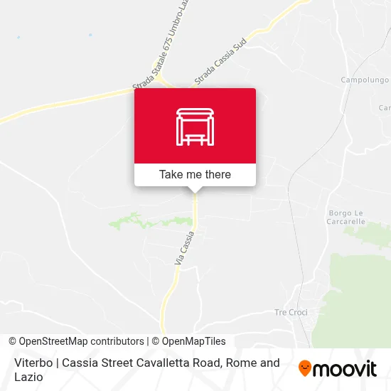 Viterbo | Cassia Street Cavalletta Road map