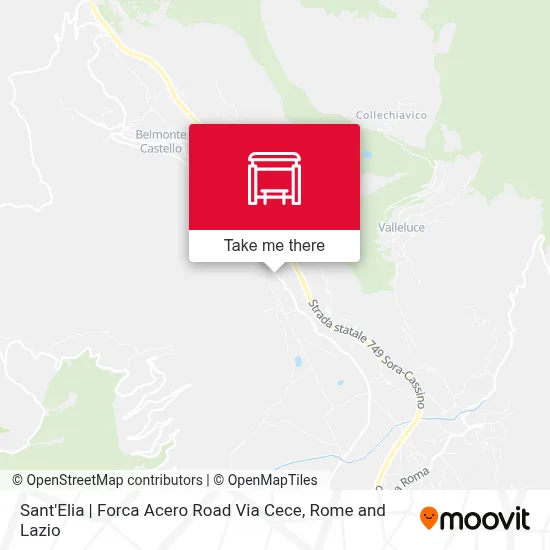 Sant'Elia | Forca Acero Road Via Cece map