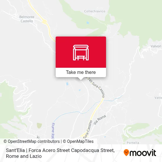 Sant'Elia | Forca Acero Street Capodacqua Street map