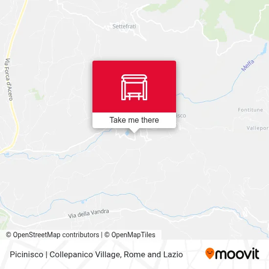 Picinisco | Collepanico Village map