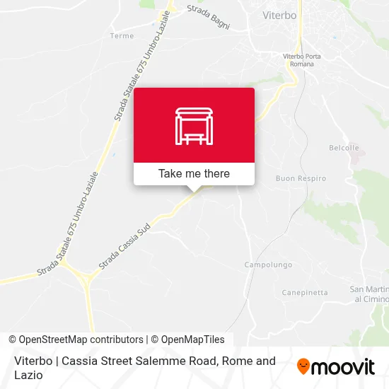 Viterbo | Cassia Street Salemme Road map