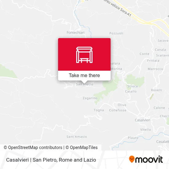 Casalvieri | San Pietro map