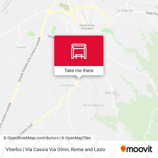 Viterbo | Via Cassia Via Olmo map