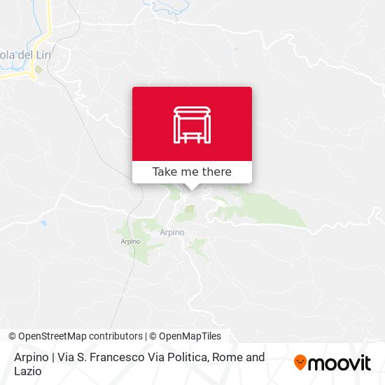Arpino | Via S. Francesco Via Politica map