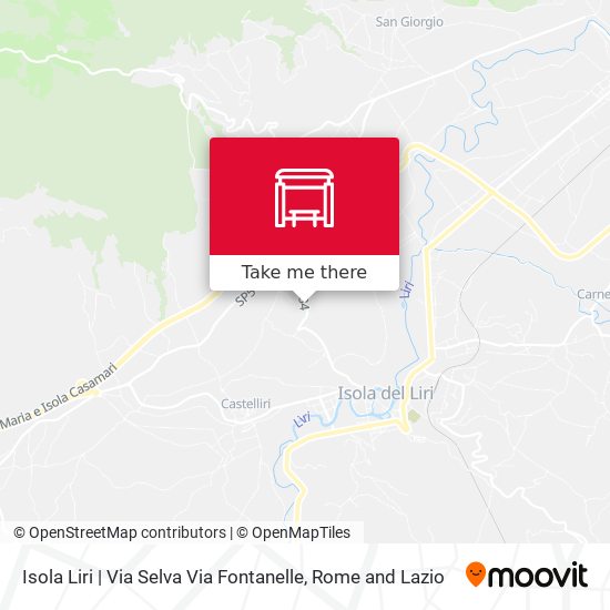 Isola Liri | Via Selva Via Fontanelle map