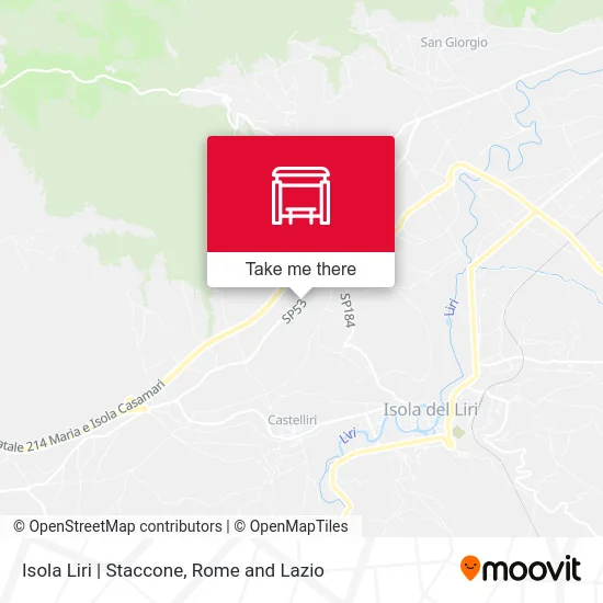 Isola Liri | Staccone map