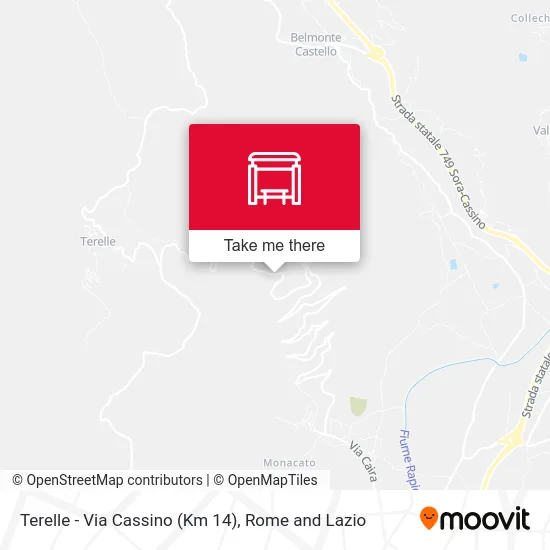 Terelle - Via Cassino (Km 14) map