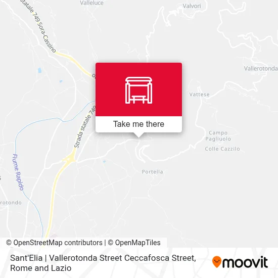Sant'Elia | Vallerotonda Street Ceccafosca Street map