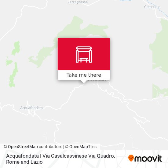 Acquafondata | Via Casalcassinese Via Quadro map