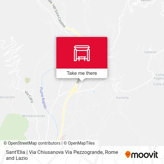 Sant'Elia | Chiusanova Street Pezzogrande Street map