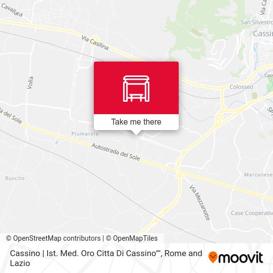 Cassino | Ist.  Med. Oro Citta Di Cassino"" map