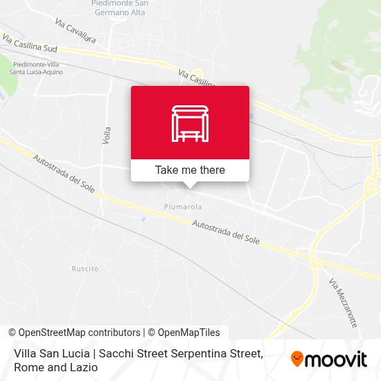 Villa San Lucia | Sacchi Street Serpentina Street map