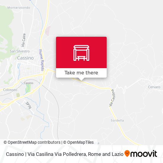 Cassino | Via Casilina Via Polledrera map