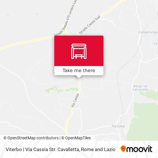 Viterbo | Via Cassia Str. Cavalletta map