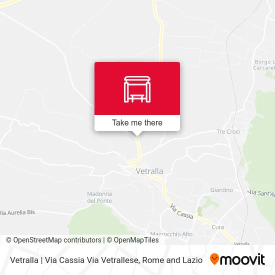 Vetralla | Cassia Street Vetrallese Street map