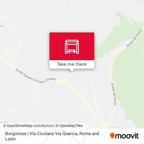 Borgorose | Via Cicolana Via Quercia map