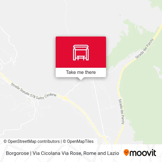 Borgorose | Via Cicolana Via Rose map