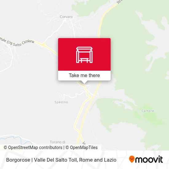 Borgorose | Valle Del Salto Toll map