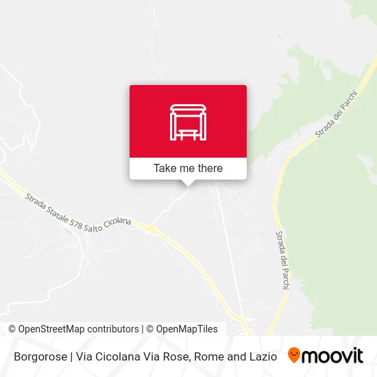 Borgorose | Via Cicolana Via Rose map