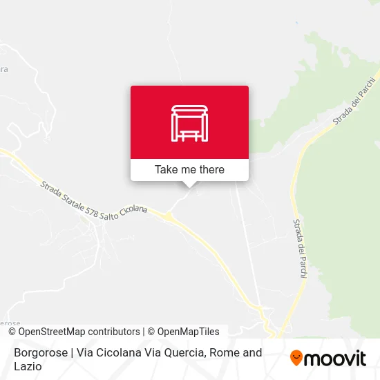 Borgorose | Cicolana Street Quercia Street map