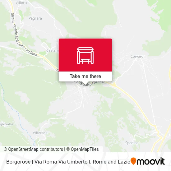 Borgorose | Via Roma Via Umberto I map