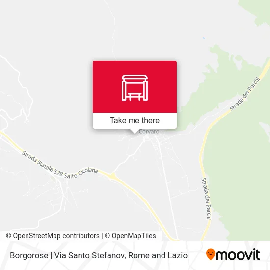 Borgorose | Santo Stefano Road map