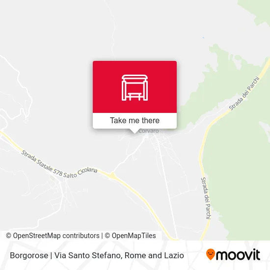 Borgorose | Santo Stefano Street map