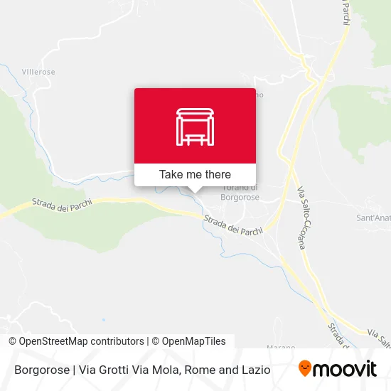 Borgorose | Grotti Street Mola Street map