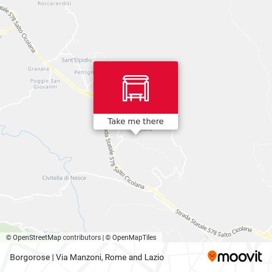 Borgorose | Via Manzoni map