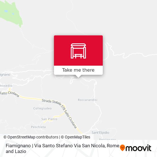 Fiamignano | Via Santo Stefano Via San Nicola map