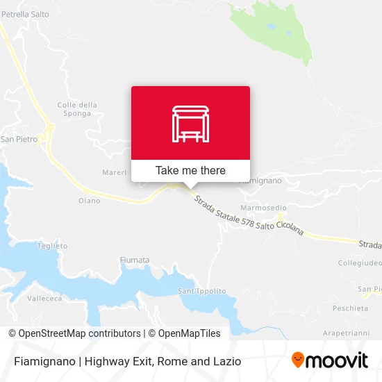 Fiamignano | Highway Exit map