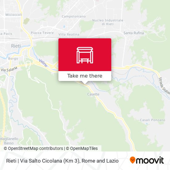 Rieti | Via Salto Cicolana (Km 3) map