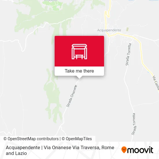 Acquapendente - Via Onanese Via Traversa map