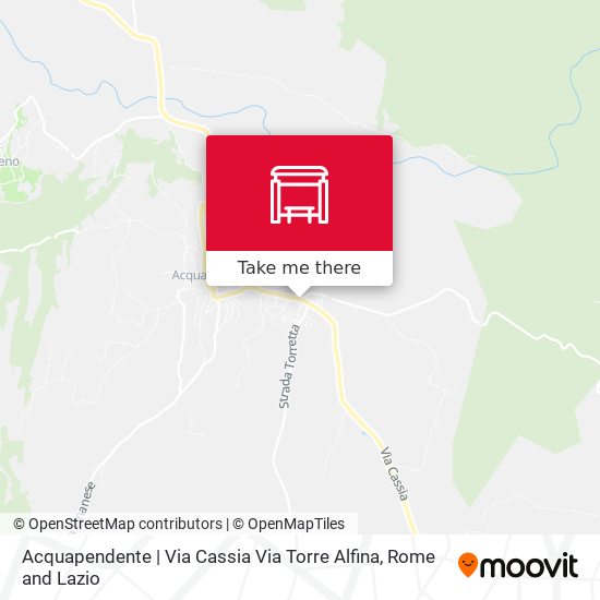 Acquapendente | Via Cassia Via Torre Alfina map