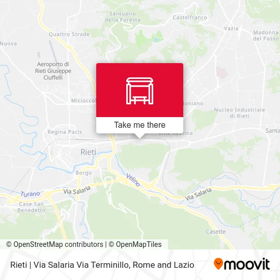 Rieti | Salaria Street Terminillo Street map