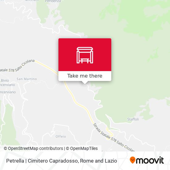 Petrella | Cimitero Capradosso map
