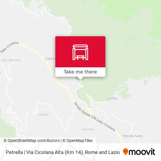 Petrella | Via Cicolana Alta (Km 14) map